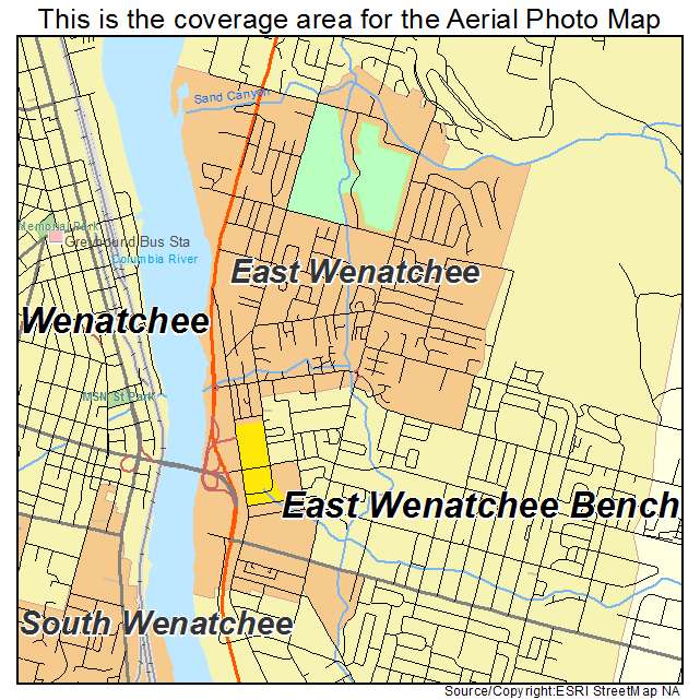 East Wenatchee, WA location map 