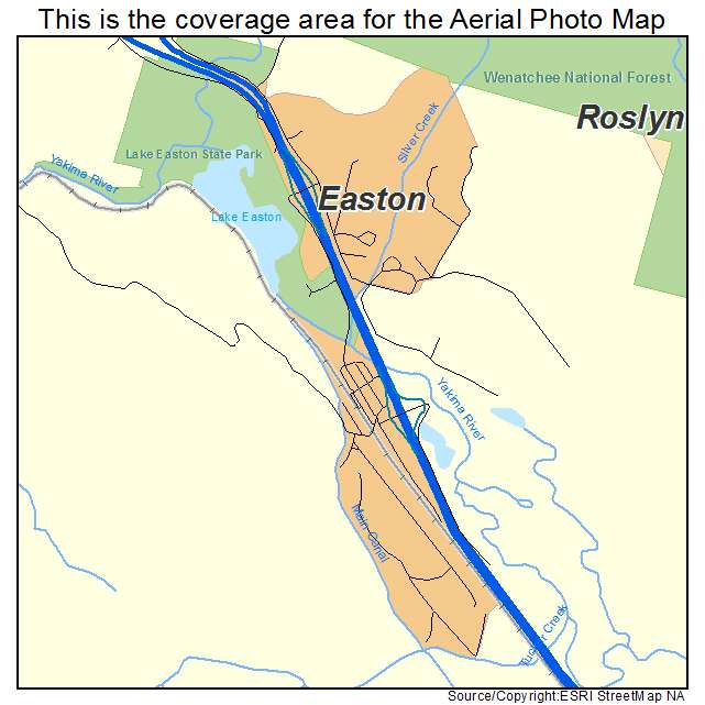 Easton, WA location map 