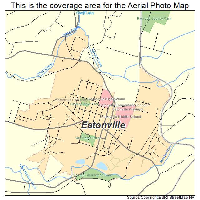 Eatonville, WA location map 
