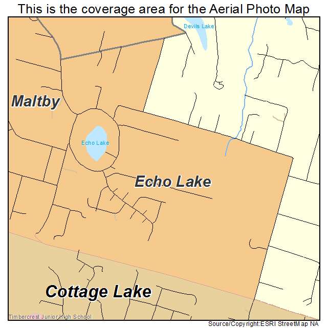 Echo Lake, WA location map 