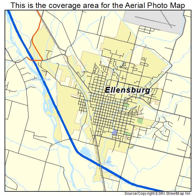 Ellensburg, WA location map 