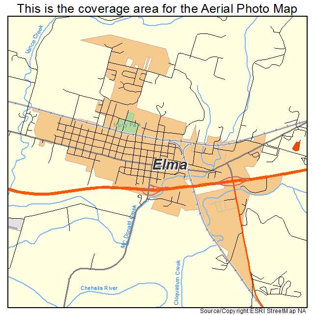 Elma, WA location map 