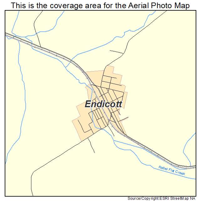 Endicott, WA location map 