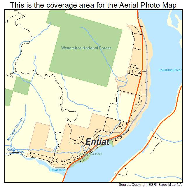 Entiat, WA location map 