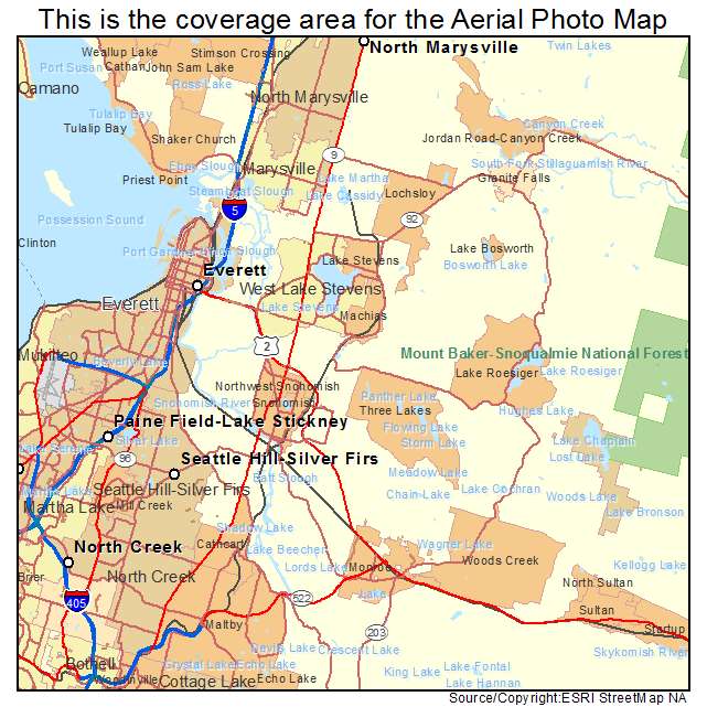 Everett, WA location map 