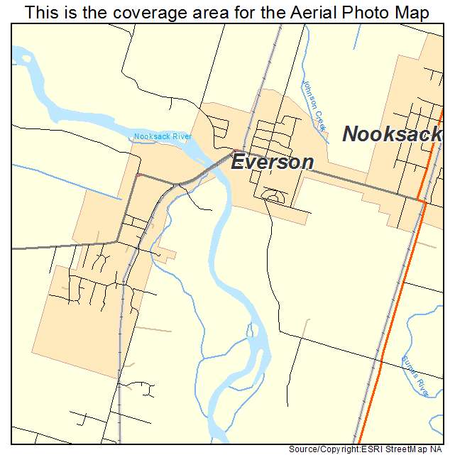 Everson, WA location map 