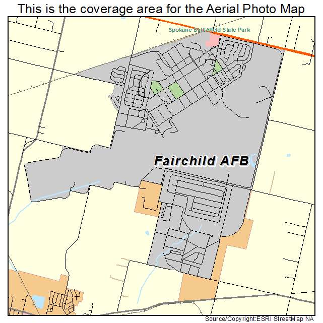 Fairchild AFB, WA location map 