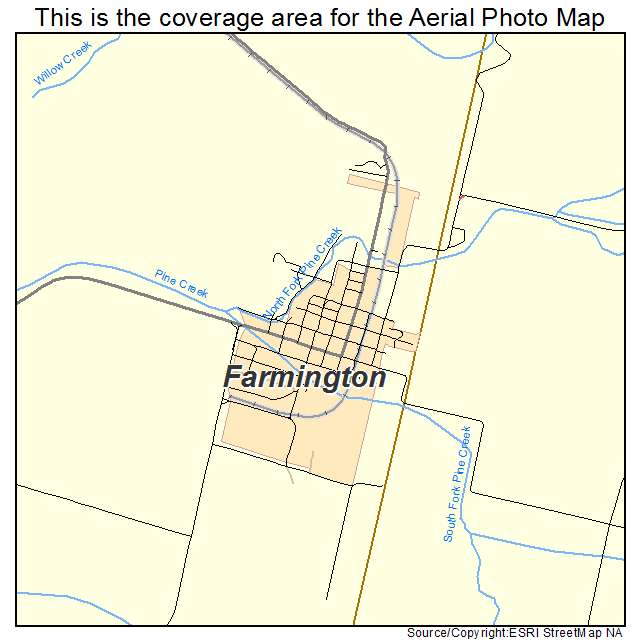 Farmington, WA location map 