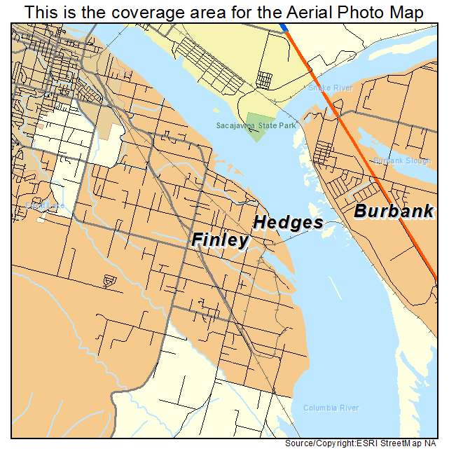 Finley, WA location map 