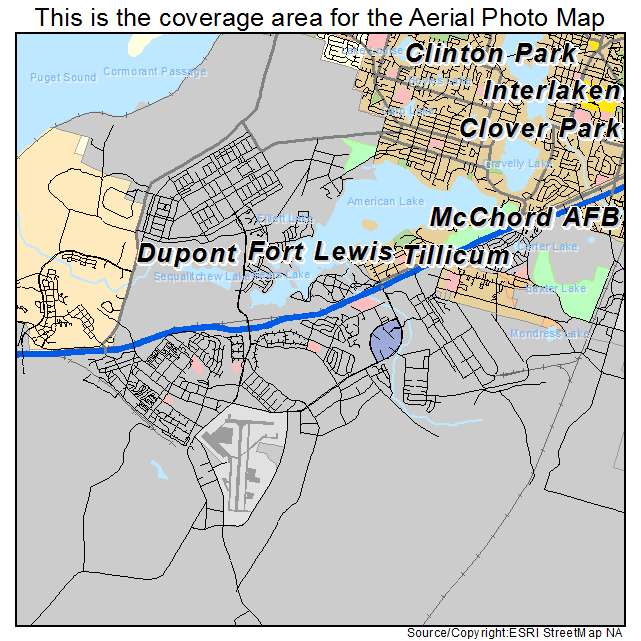 Fort Lewis, WA location map 