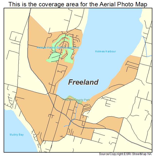 Freeland, WA location map 