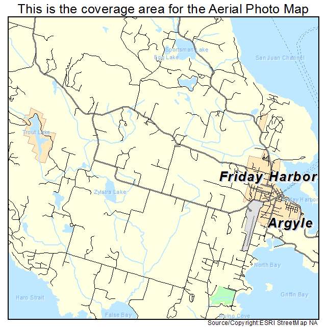Friday Harbor, WA location map 