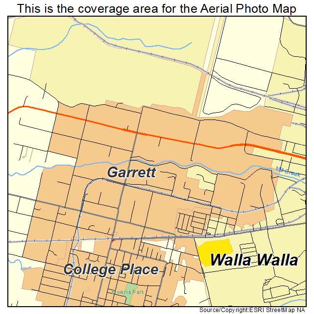 Garrett, WA location map 