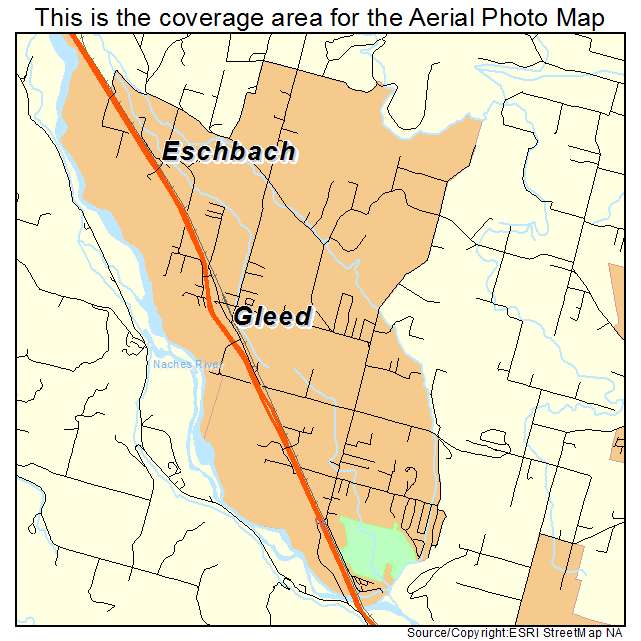 Gleed, WA location map 