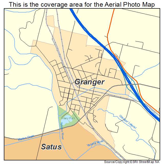 Granger, WA location map 