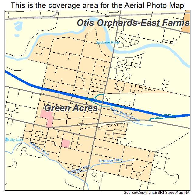 Green Acres, WA location map 