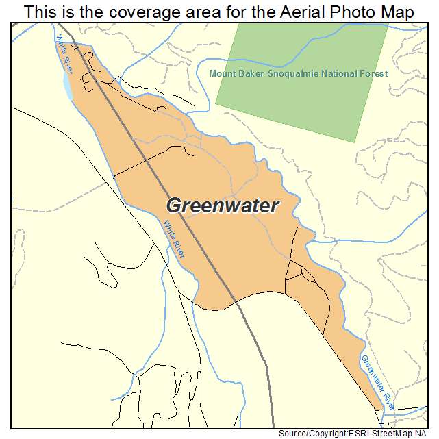 Greenwater, WA location map 