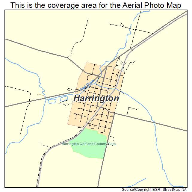 Harrington, WA location map 