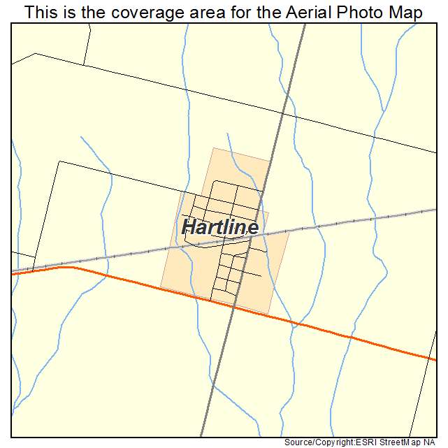 Hartline, WA location map 