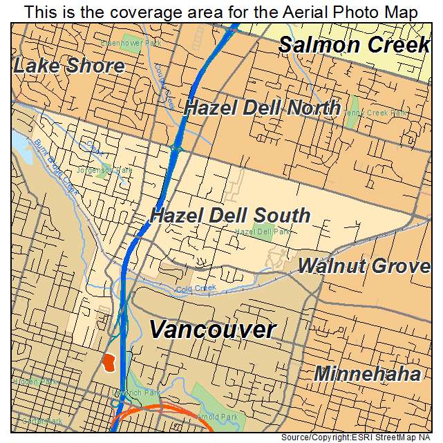 Hazel Dell South, WA location map 