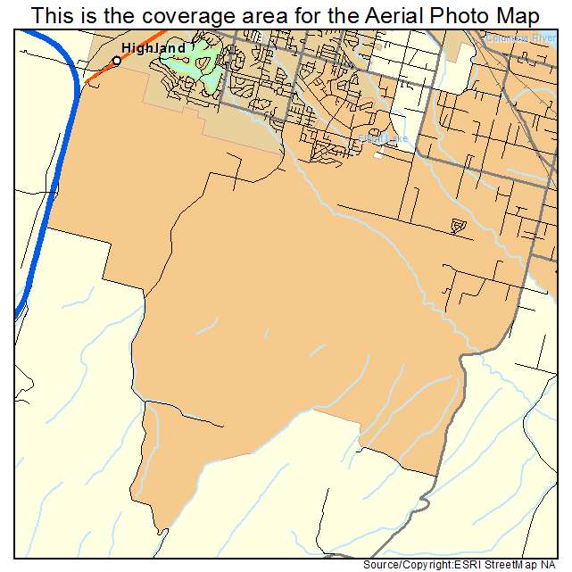 Highland, WA location map 