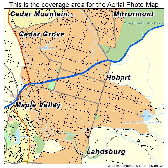 Hobart, WA location map 