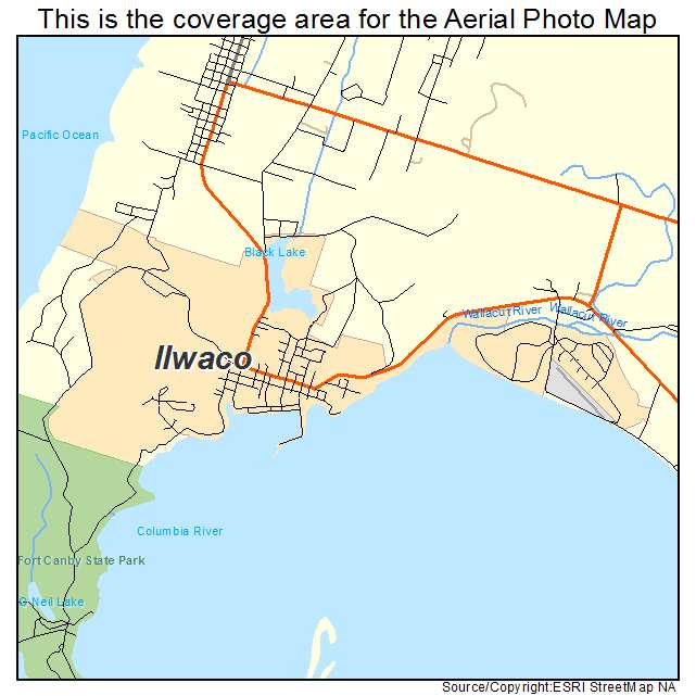 Ilwaco, WA location map 