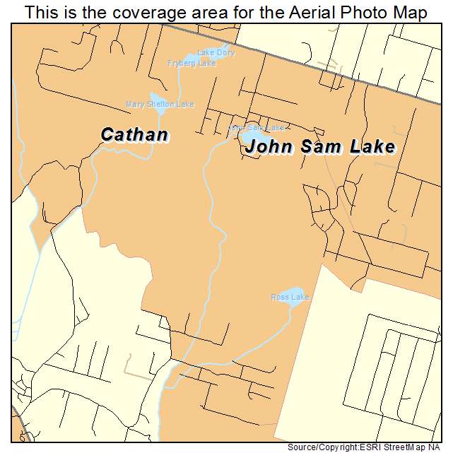 John Sam Lake, WA location map 