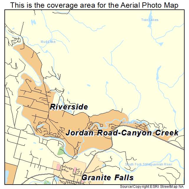 Jordan Road Canyon Creek, WA location map 