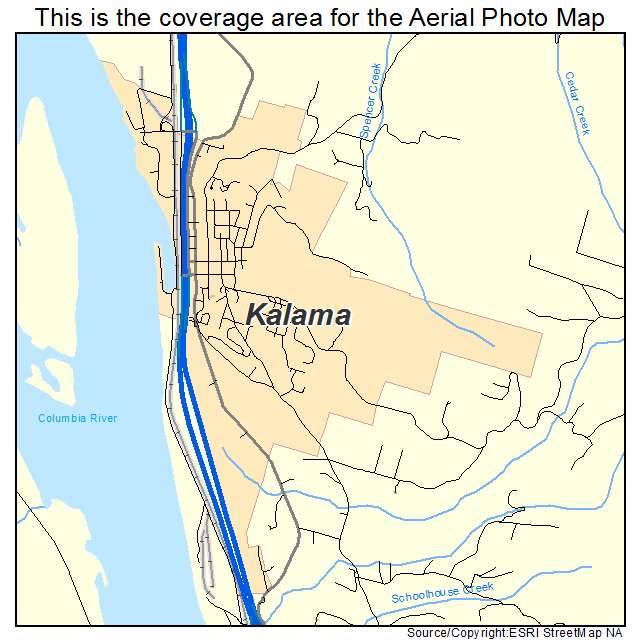 Kalama, WA location map 