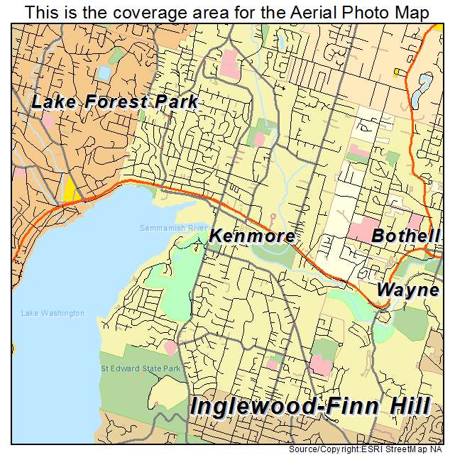 Kenmore, WA location map 