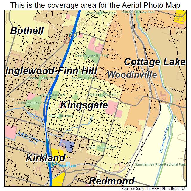 Kingsgate, WA location map 