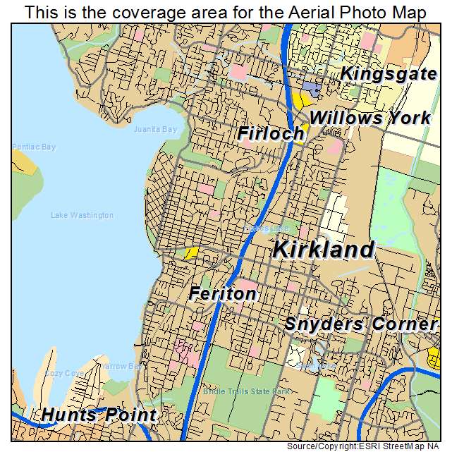Kirkland, WA location map 