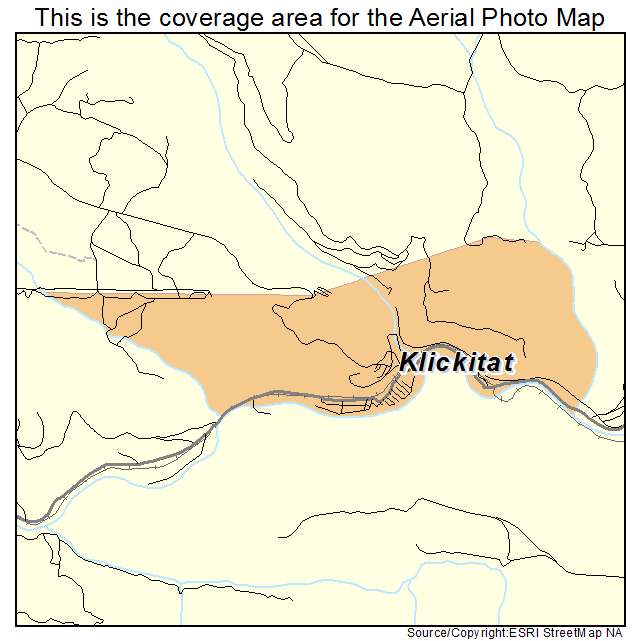 Klickitat, WA location map 