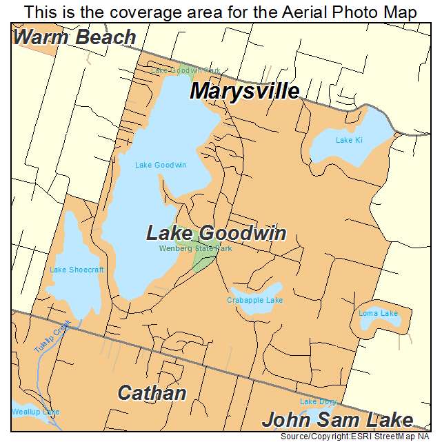Lake Goodwin, WA location map 