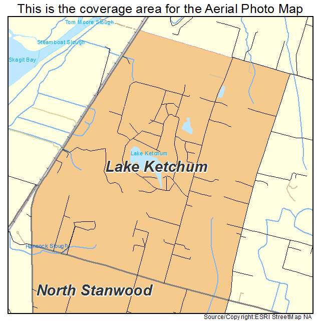 Lake Ketchum, WA location map 