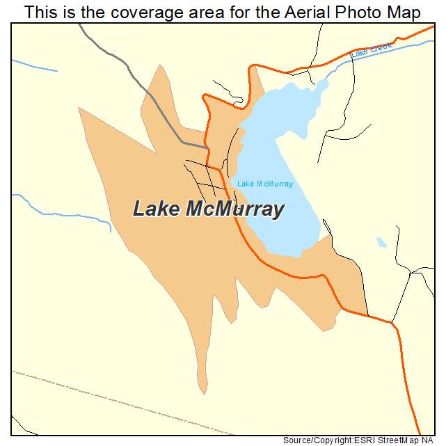 Lake McMurray, WA location map 