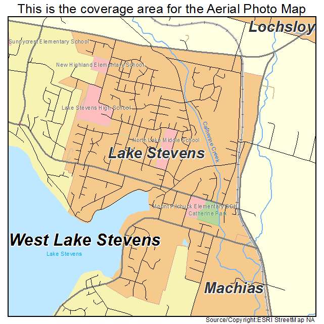 Lake Stevens, WA location map 