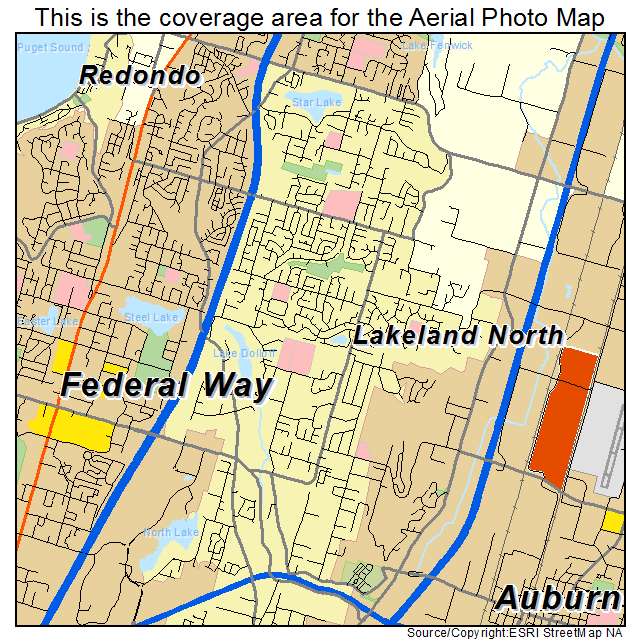 Lakeland North, WA location map 
