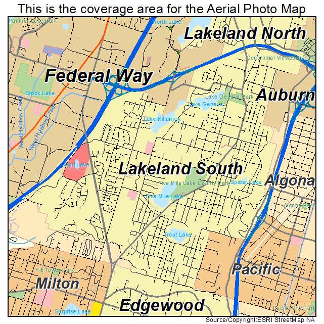 Lakeland South, WA location map 