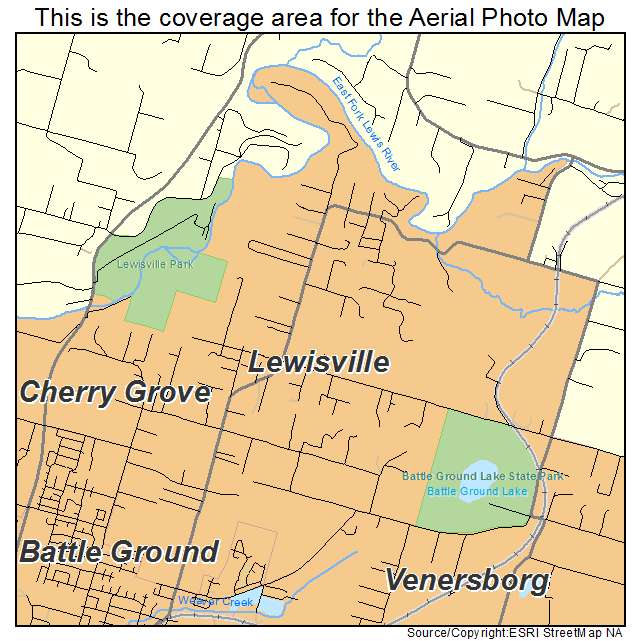 Lewisville, WA location map 