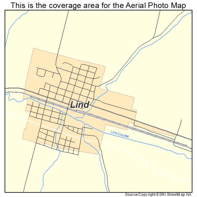 Lind, WA location map 