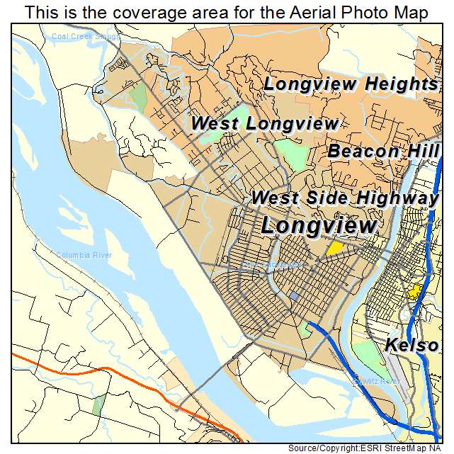 Longview, WA location map 