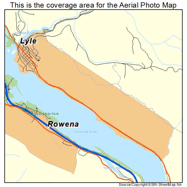 Lyle, WA location map 