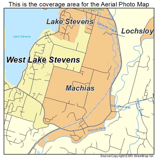 Machias, WA location map 