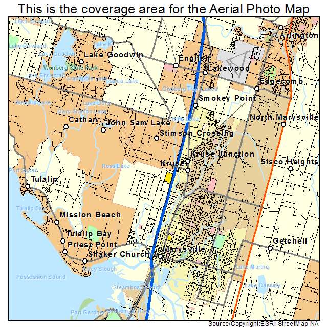 Marysville, WA location map 