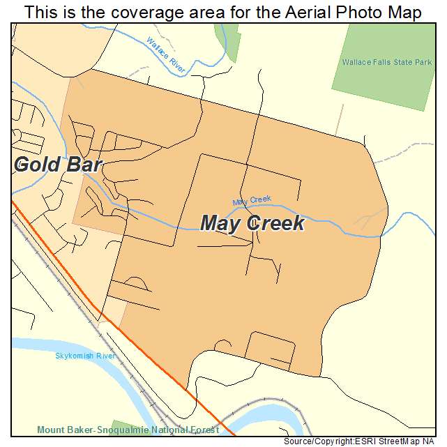 May Creek, WA location map 