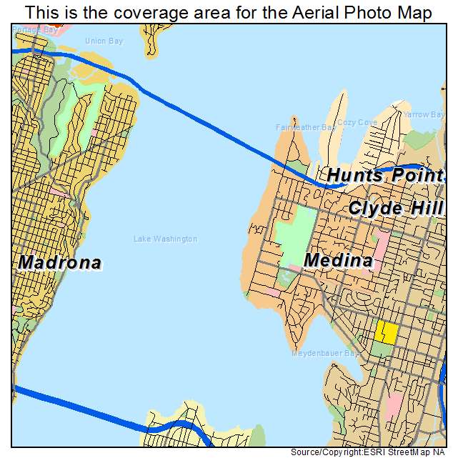 Medina, WA location map 