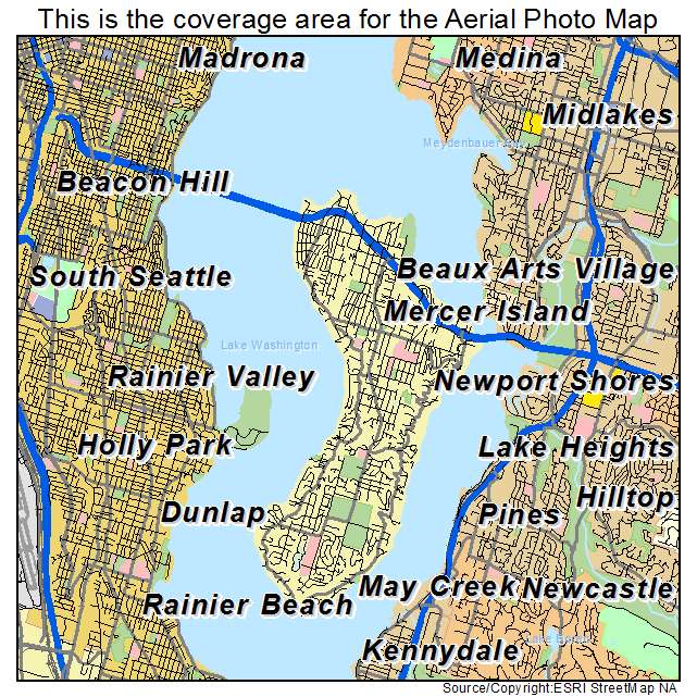Mercer Island, WA location map 