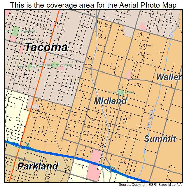 Midland, WA location map 